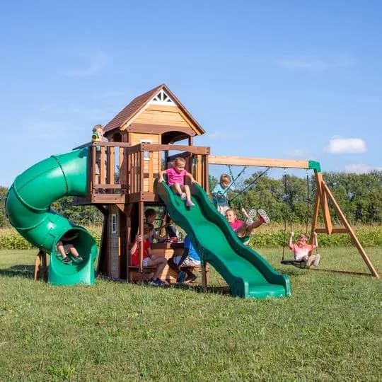 Mystic Cove Wooden Swing Set