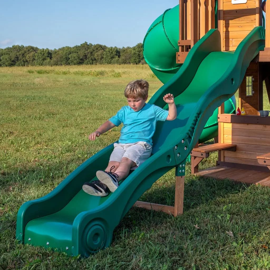 Mystic Cove Wooden Swing Set
