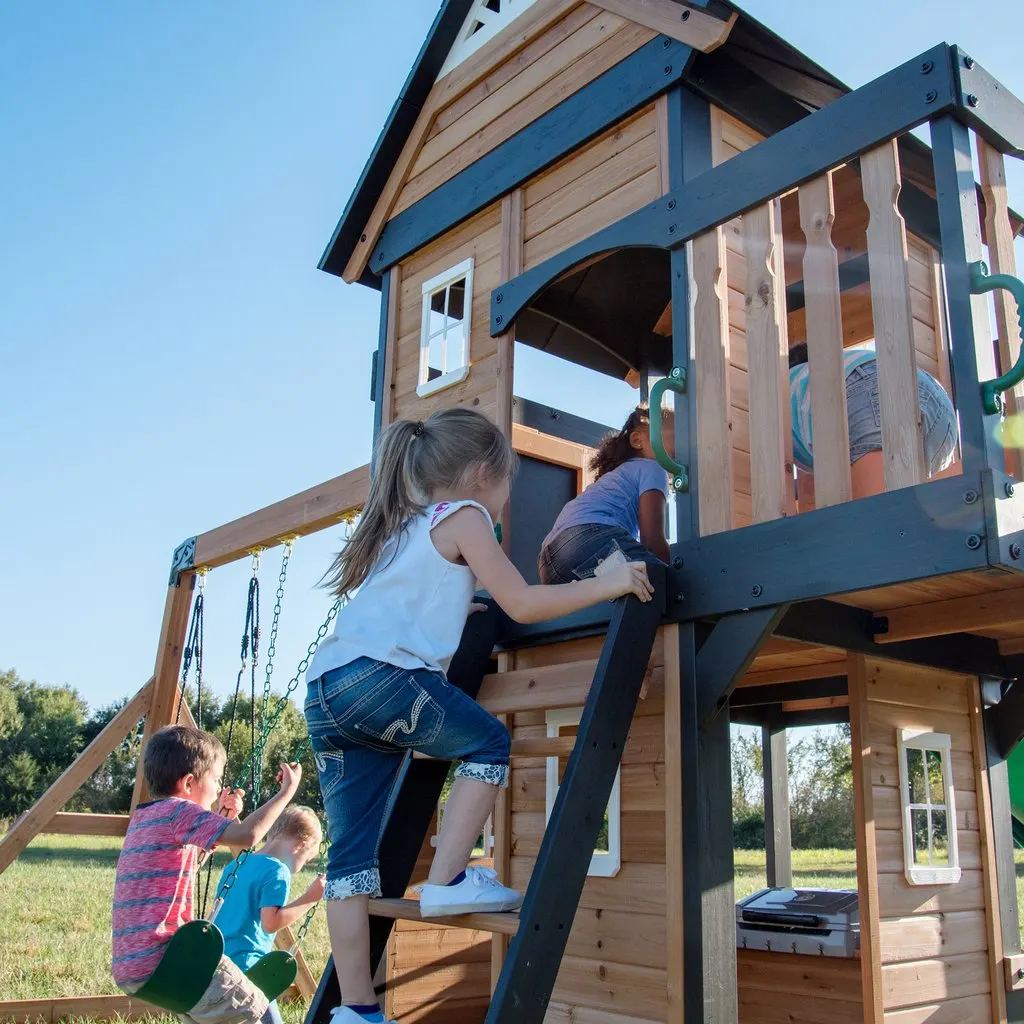 Boulder Creek Wooden Swing Set