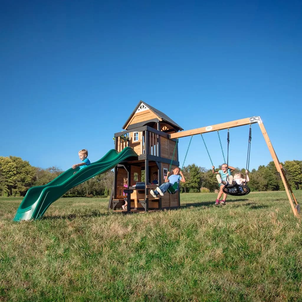 Boulder Creek Wooden Swing Set