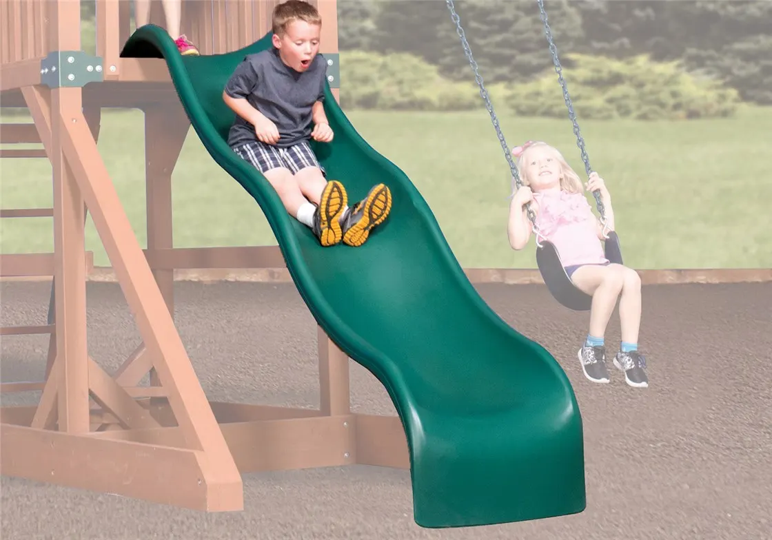 Double Wall Wave Slide 10′ Green