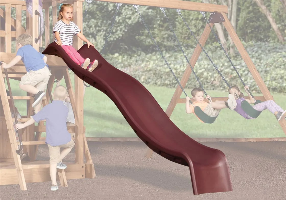 Double Wall Wave Slide 10′ Maroon
