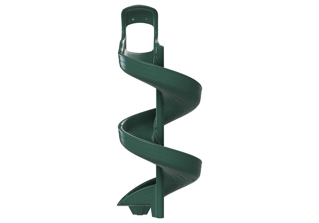 Open Spiral Slide 9′ Green