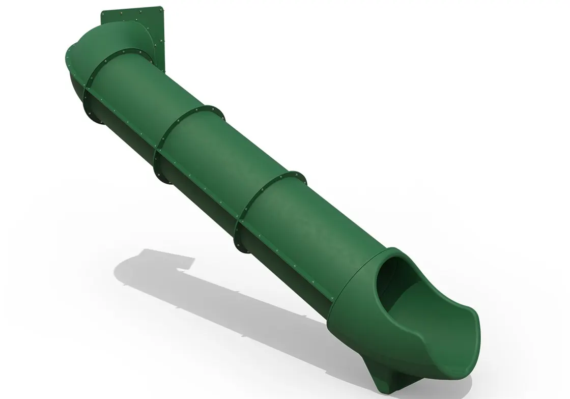 Tube Slide 90 Degree Turn 7′ Green
