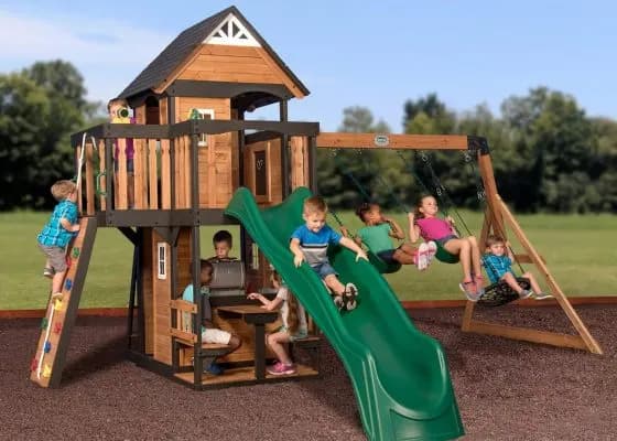 Boulder Creek Wooden Swing Set