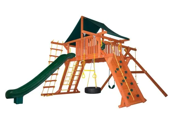 6.5 Jaguar MegaSized Playcenter w/ Green Tarp and Green DoubleWall Scoop Slide