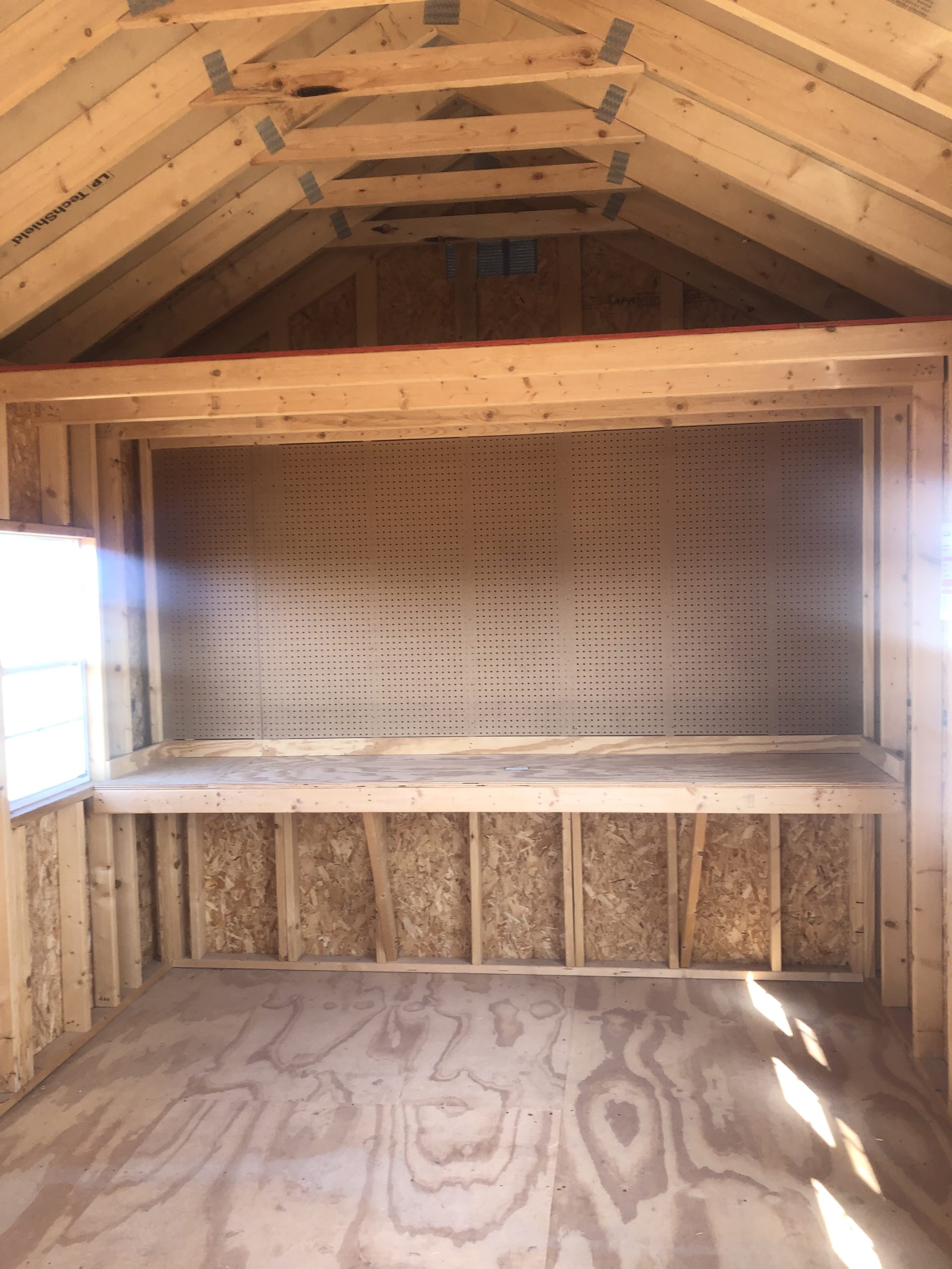 10 x 16 Utility Shed - Navy Blue with White Trim - Image 3